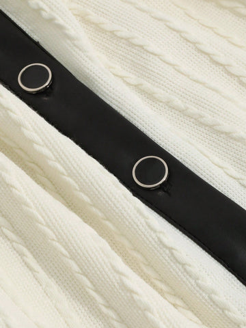 Contrast Trim Button Front Shirt