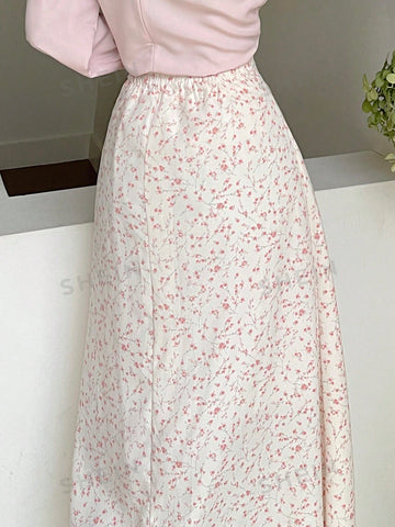 DAZY Ditsy Floral Print A-line Skirt