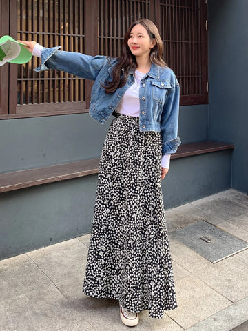 DAZY Ditsy Floral Print Skirt