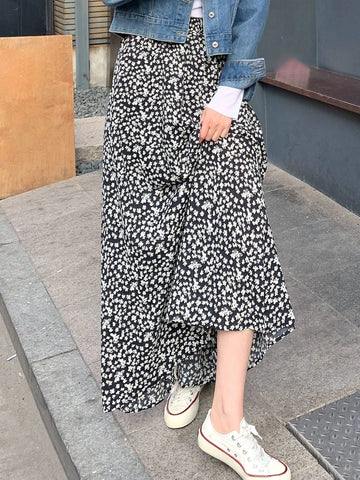 DAZY Ditsy Floral Print Skirt