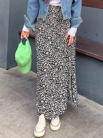 DAZY Ditsy Floral Print Skirt