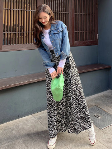 DAZY Ditsy Floral Print Skirt