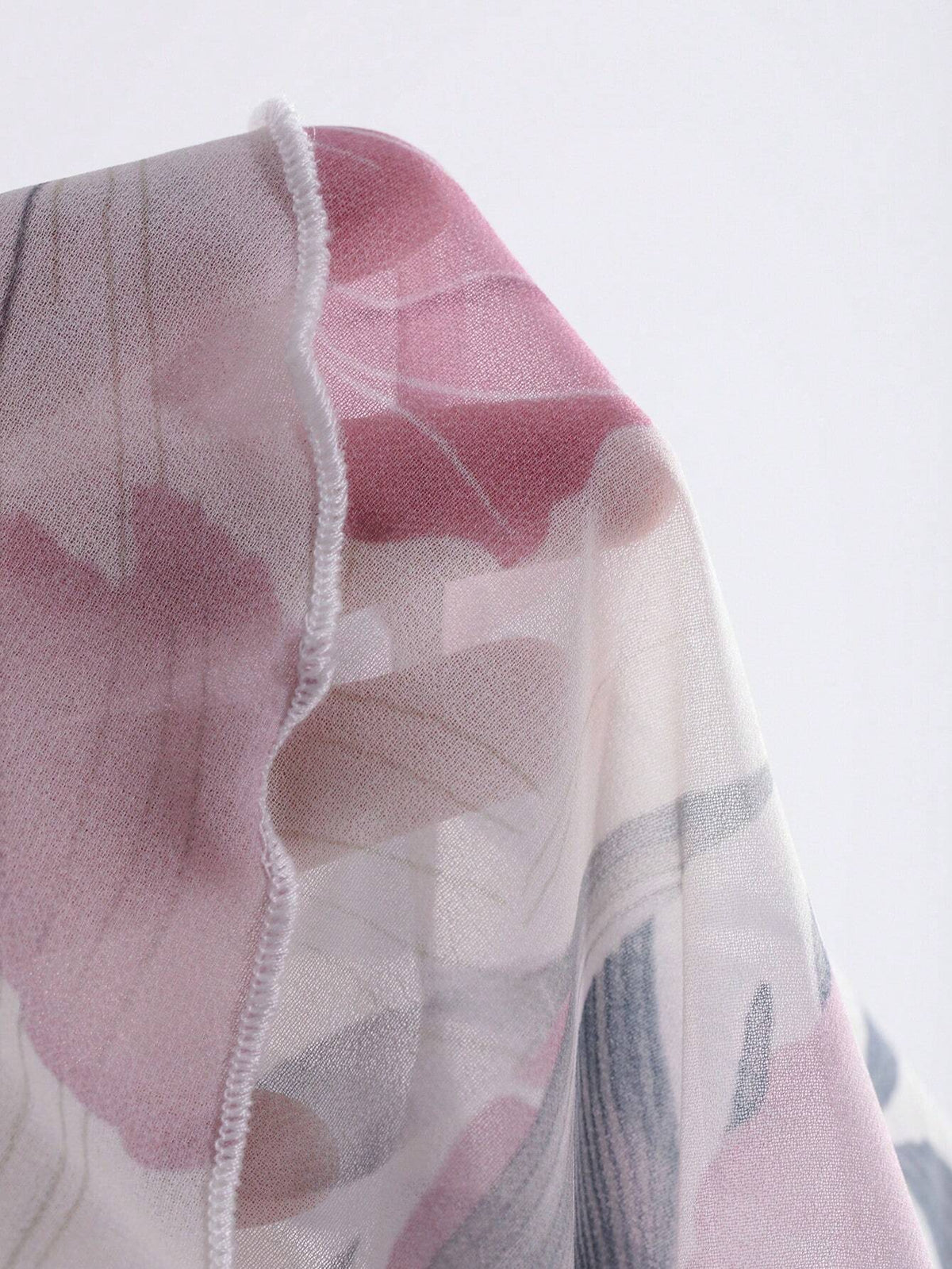 DAZY Floral Print Tie Neck Long Sleeve Women Shirt With Ruffle Collar