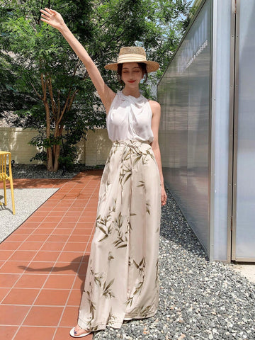 DAZY Floral Print Wide Leg Pants