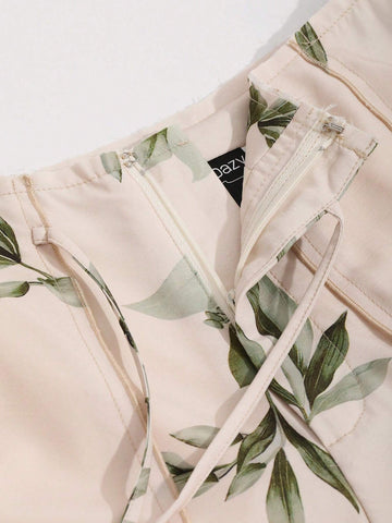 DAZY Floral Print Wide Leg Pants