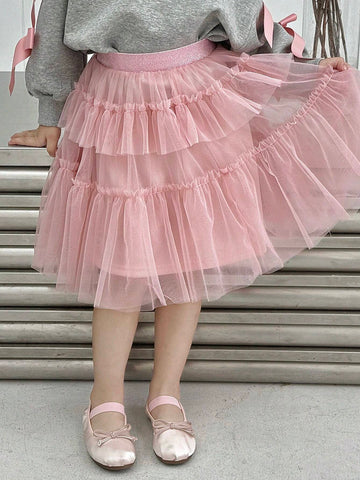 DAZY Girls Mesh Skirt (Little Young Girl)