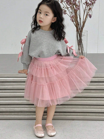 DAZY Girls Mesh Skirt (Little Young Girl)