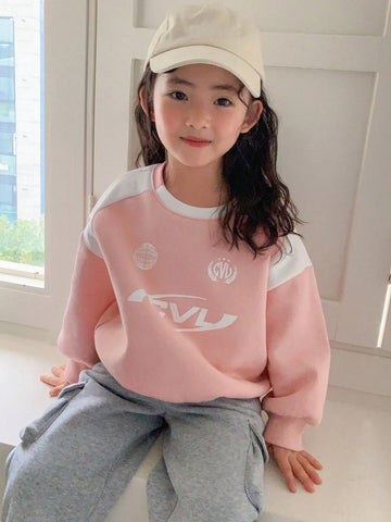 DAZY Girls Round Neck Knitted Sweatshirt, Young Girl Fall Clothes