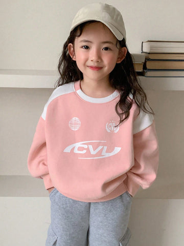 DAZY Girls Round Neck Knitted Sweatshirt, Young Girl Fall Clothes