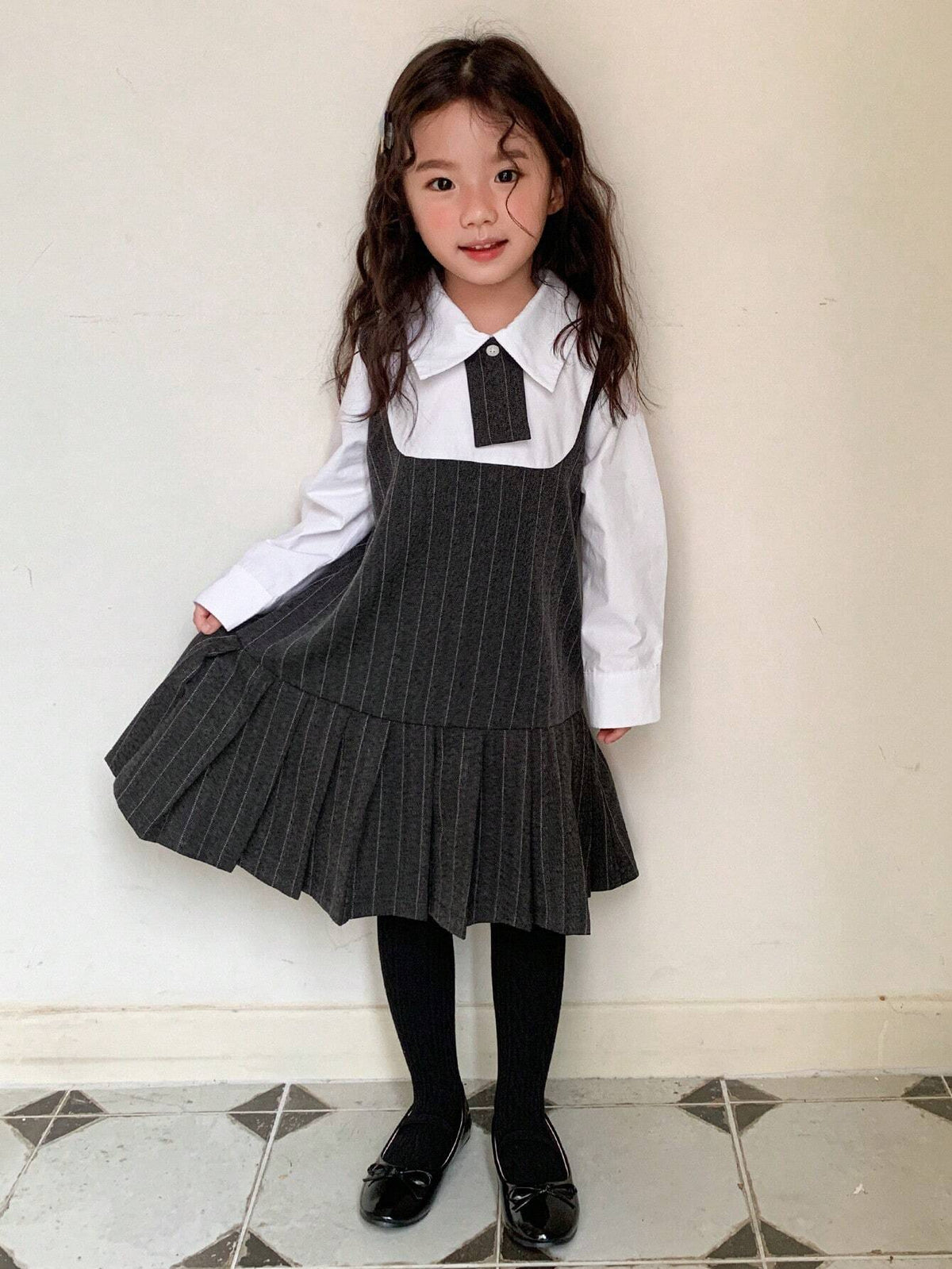 DAZY Girls (Small) Contrast Color Dress For Fall