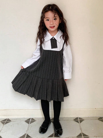 DAZY Girls (Small) Contrast Color Dress For Fall