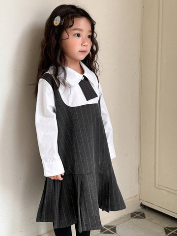 DAZY Girls (Small) Contrast Color Dress For Fall