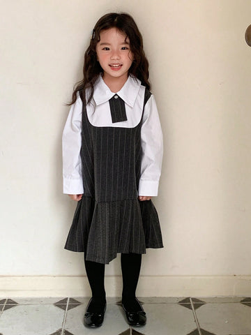 DAZY Girls (Small) Contrast Color Dress For Fall