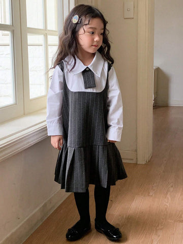 DAZY Girls (Small) Contrast Color Dress For Fall