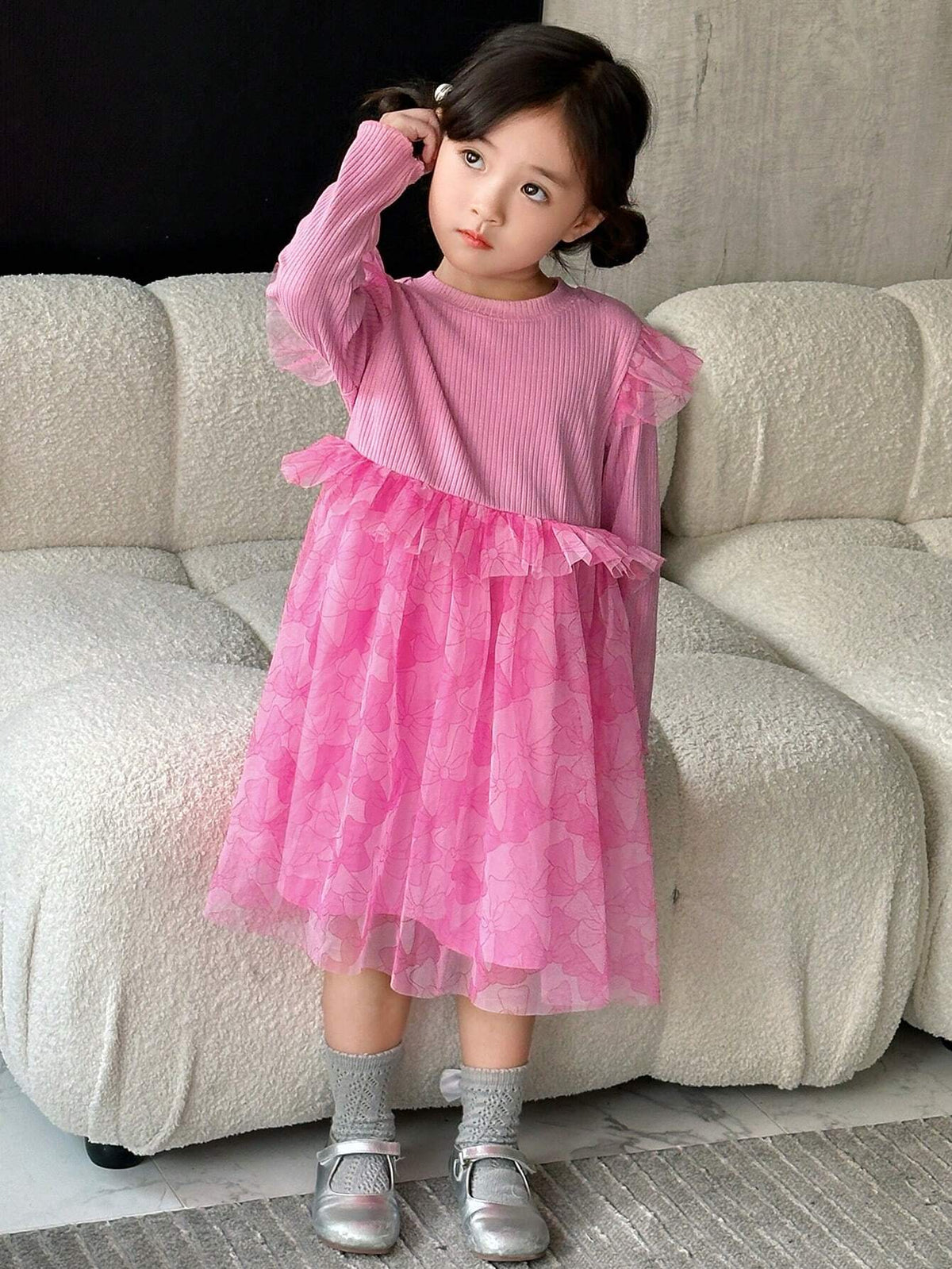 DAZY Girls (Small) Crew Neck Casual Dress, Fall