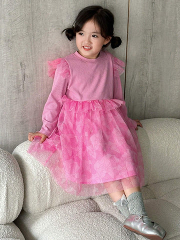DAZY Girls (Small) Crew Neck Casual Dress, Fall