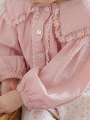 DAZY Girls (Small) Lace Patchwork Shirt, Young Girl Fall Clothes