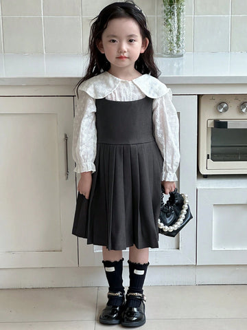 DAZY Girls Solid Color Sleeveless Dress