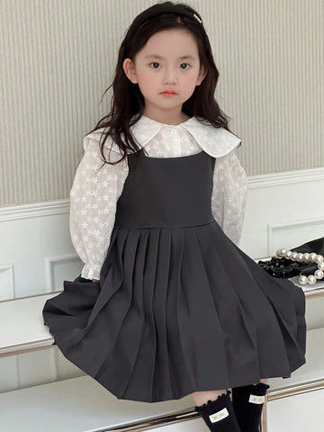 DAZY Girls Solid Color Sleeveless Dress