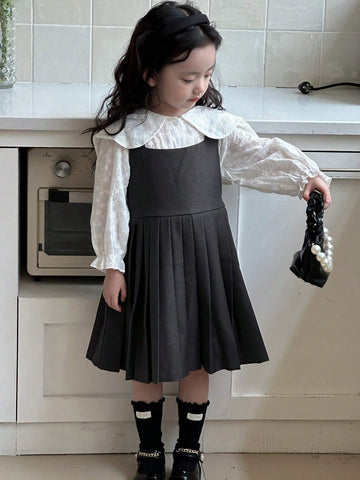 DAZY Girls Solid Color Sleeveless Dress