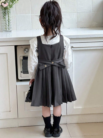 DAZY Girls Solid Color Sleeveless Dress