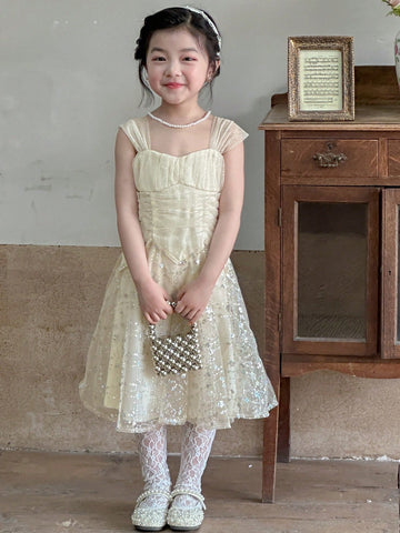 DAZY Girls (Toddler) Mesh Sleeveless Summer Dress