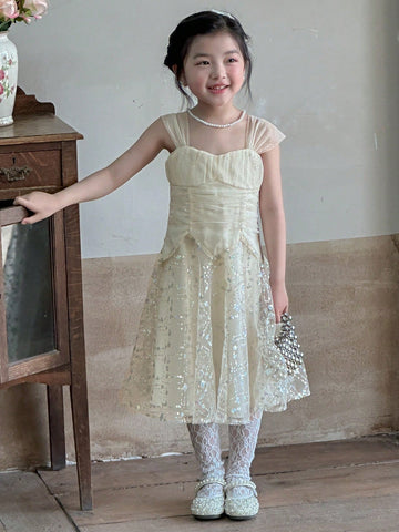 DAZY Girls (Toddler) Mesh Sleeveless Summer Dress