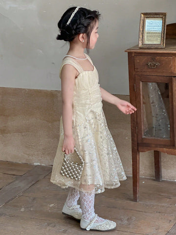 DAZY Girls (Toddler) Mesh Sleeveless Summer Dress