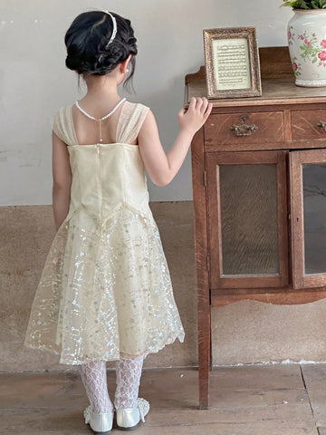 DAZY Girls (Toddler) Mesh Sleeveless Summer Dress