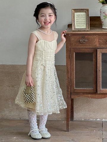 DAZY Girls (Toddler) Mesh Sleeveless Summer Dress
