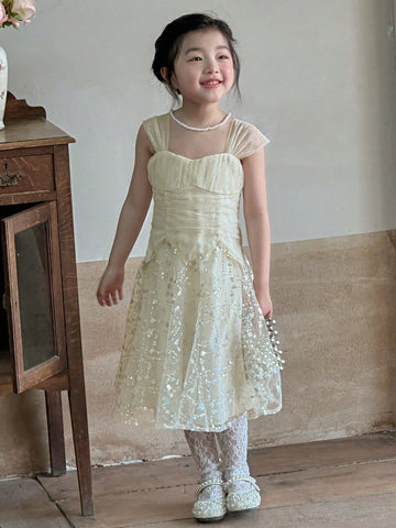 DAZY Girls (Toddler) Mesh Sleeveless Summer Dress