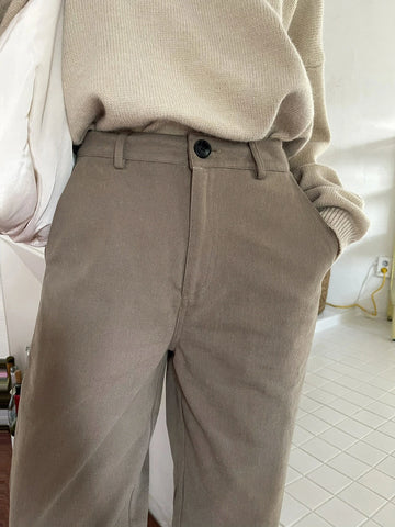 DAZY High Waist Slant Pocket Straight Leg Pants