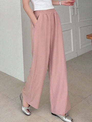 DAZY Ladies Plain Loose Fit Regular Pants For Commute