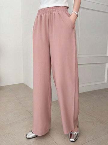 DAZY Ladies Plain Loose Fit Regular Pants For Commute