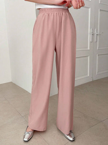 DAZY Ladies Plain Loose Fit Regular Pants For Commute