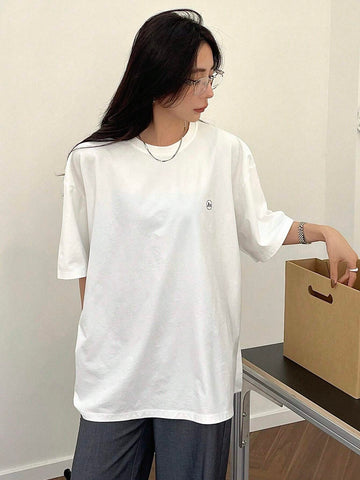 Solid Color Round Neck T-Shirt