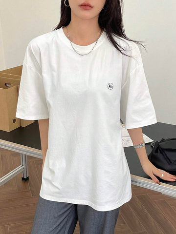 Solid Color Round Neck T-Shirt