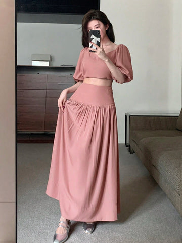 DAZY Ladies' Top And Skirt Two Piece Set