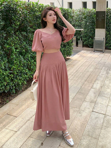 DAZY Ladies' Top And Skirt Two Piece Set