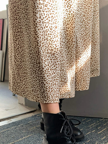 DAZY Leopard Print High Waist Skirt