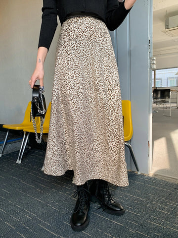 DAZY Leopard Print High Waist Skirt