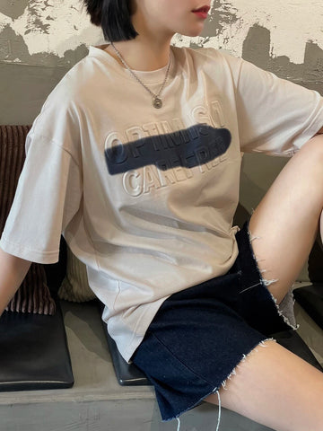 Letter Graphic Oversized Tee