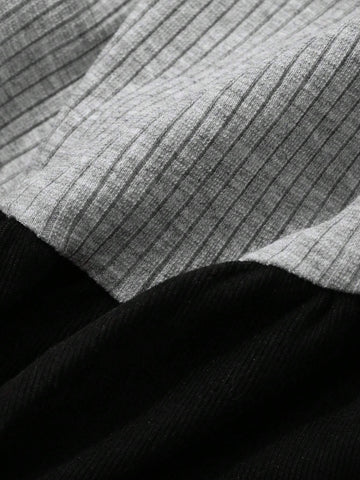 DAZY Little Girls High Neck Patchwork Dress