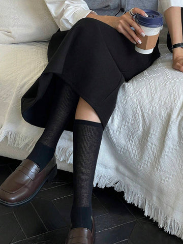 DAZY Loose Casual Minimalist Women Skirt