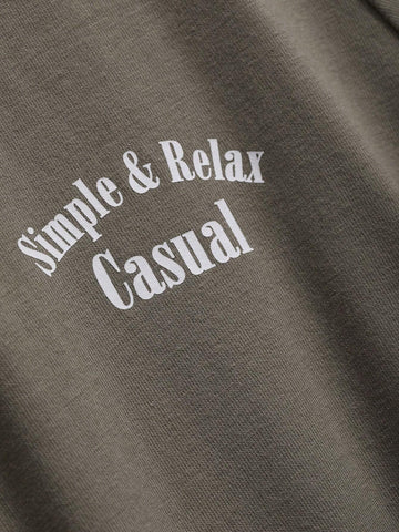 DAZY Loose Fit Round Neck Short Sleeve T-Shirt With Letter Print