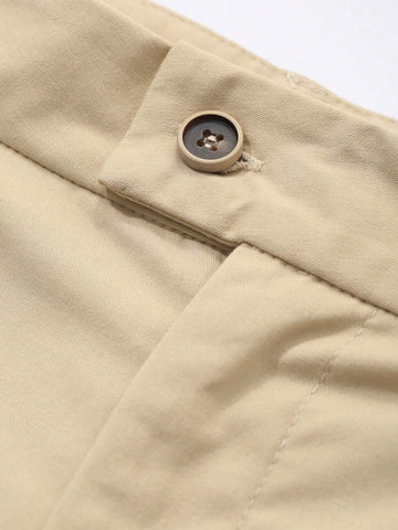 DAZY Loose Simple Business Casual Straight-Leg 3/4 Pants Women's Shorts