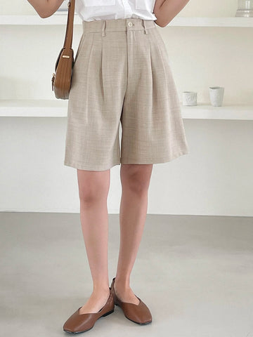 DAZY Plicated Detail Bermuda Shorts