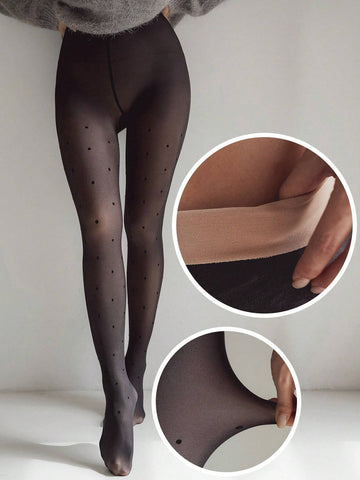 DAZY Polka Dot Print Tights