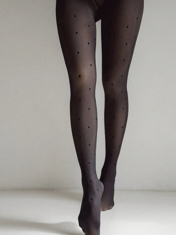 DAZY Polka Dot Print Tights