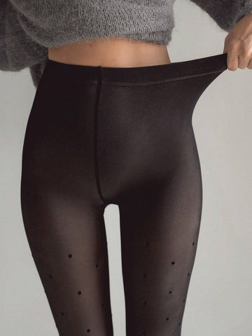 DAZY Polka Dot Print Tights